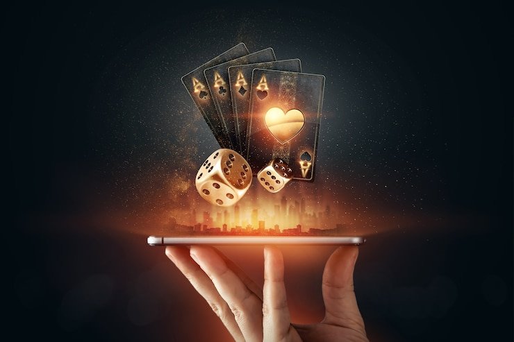 Pemain sedang menikmati permainan blackjack langsung dari ponsel